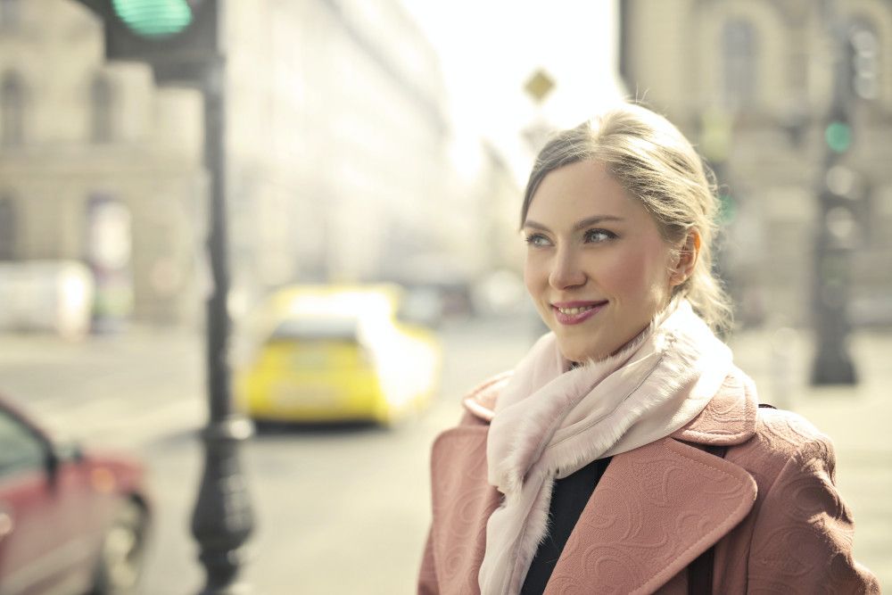 woman in a coat